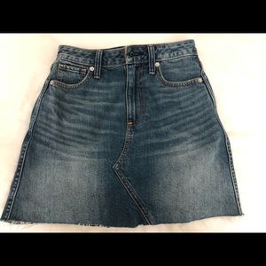 High waisted jean skirt